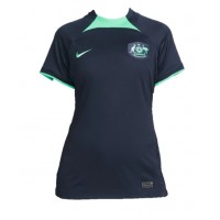 Camisa de Futebol Austrália Equipamento Secundário Mulheres Mundo 2022 Manga Curta